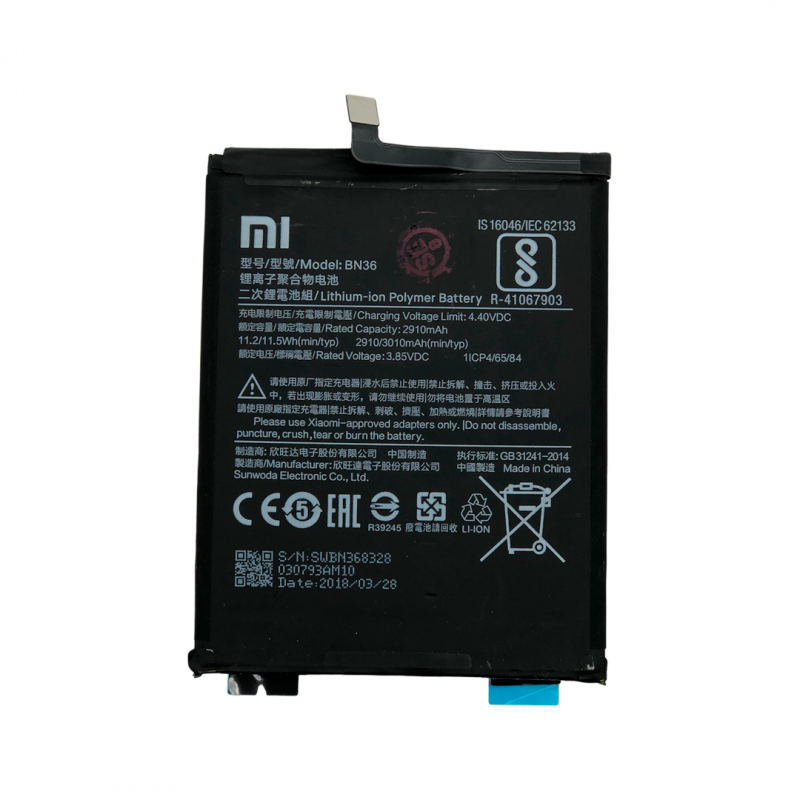 Bateria BN36 Xiaomi Mi A2