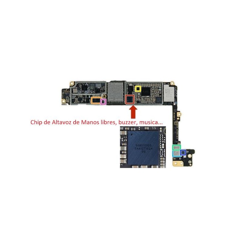 Chip IC de Audio Buzzer / Manos Libres para IPhone 7 / 7 Plus