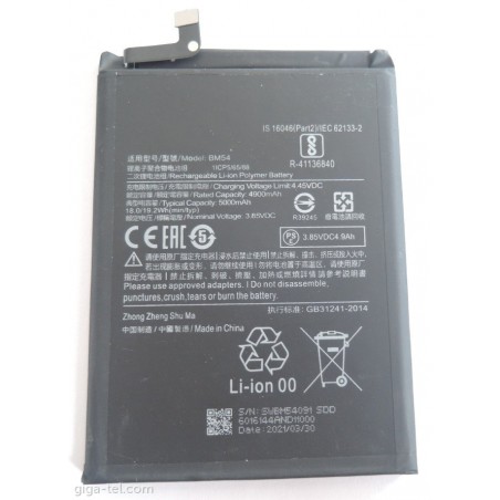 Bateria Xiaomi Redmi Note 9T BM54