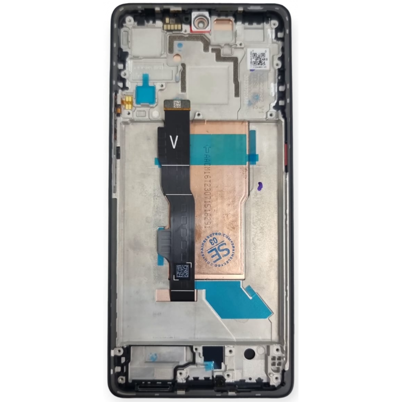 Pantalla con marco Original Poco F5/ Redmi Note 12 Turbo *NEGRO*