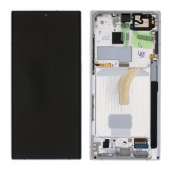 Pantalla con marco Blanco / Phantom White Samsung S22 Ultra S908  *ORIGINAL*