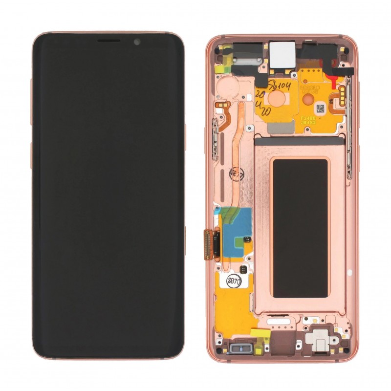 Pantalla con marco dorado para Samsung S9 G960F *ORIGINAL*