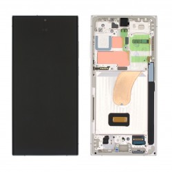 Pantalla con marco Beige Samsung S23 Ultra S918 *ORIGINAL*