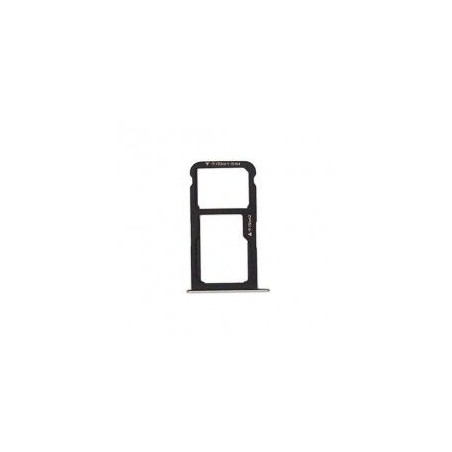 Bandeja porta SIM y MicroSD color silver para Huawei P8 Lite 2017