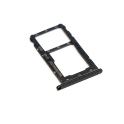 Bandeja porta tarjeta Sim y MicroSD para Huawei Y6 Pro 2017 / Enjoy 7 / P9 Lite Mini - Negro