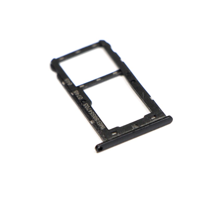 Bandeja porta tarjeta Sim y MicroSD para Huawei Y6 Pro 2017 / Enjoy 7 / P9 Lite Mini - Negro