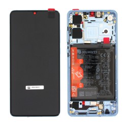 Pantalla con marco azul breathing crystal Huawei P30 ORIGINAL