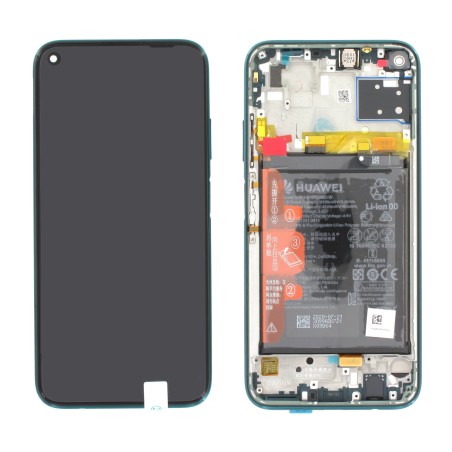 Pantalla Huawei P40 lite verde con marco y batería ORIGINAL